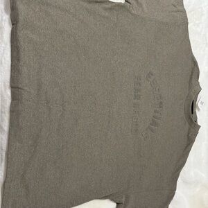 Fear of God Essentials oversized dark heather grey shirt